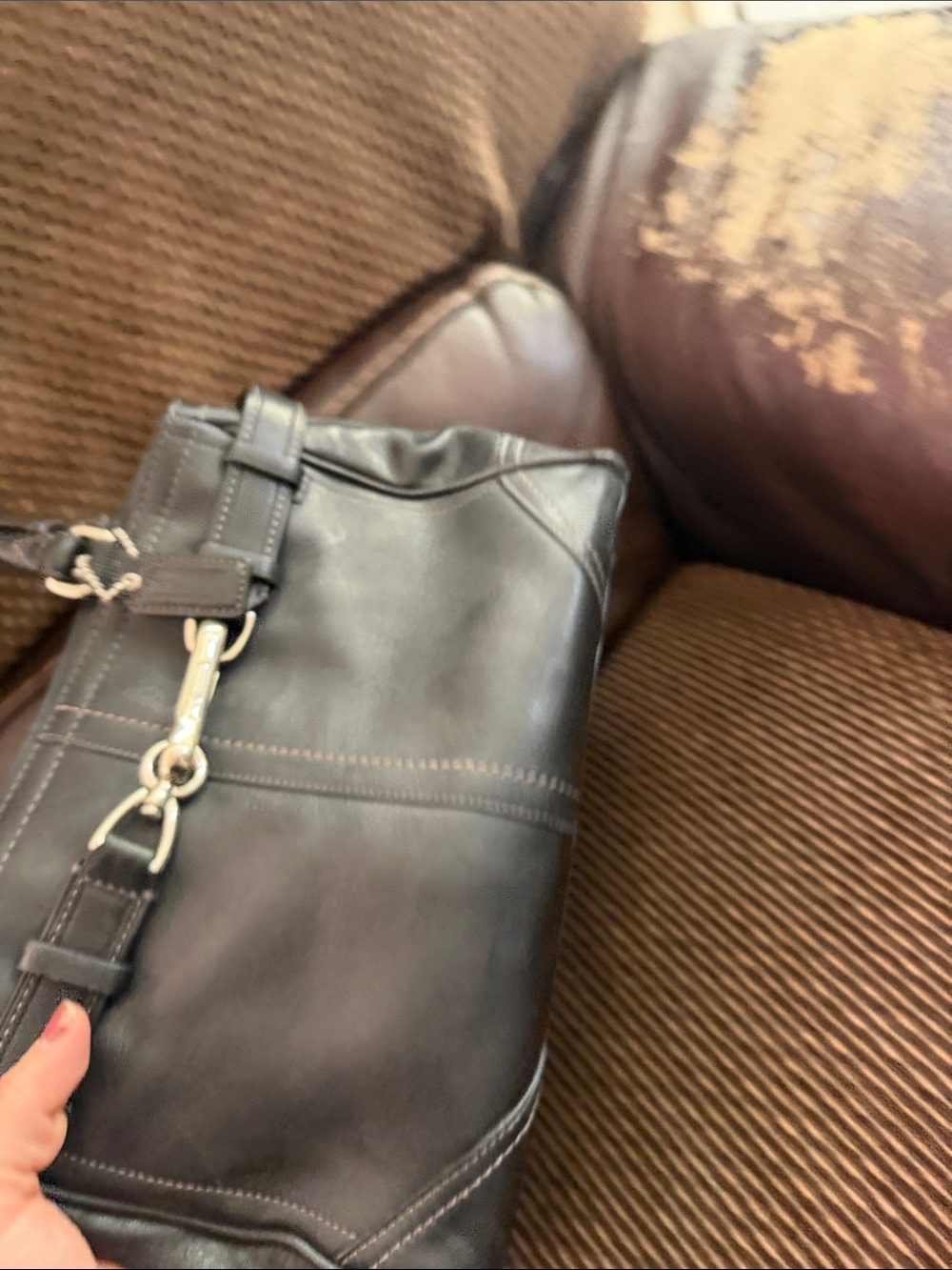 Coach Black Leather Y2K shoulder bag - Picture 3 of 6